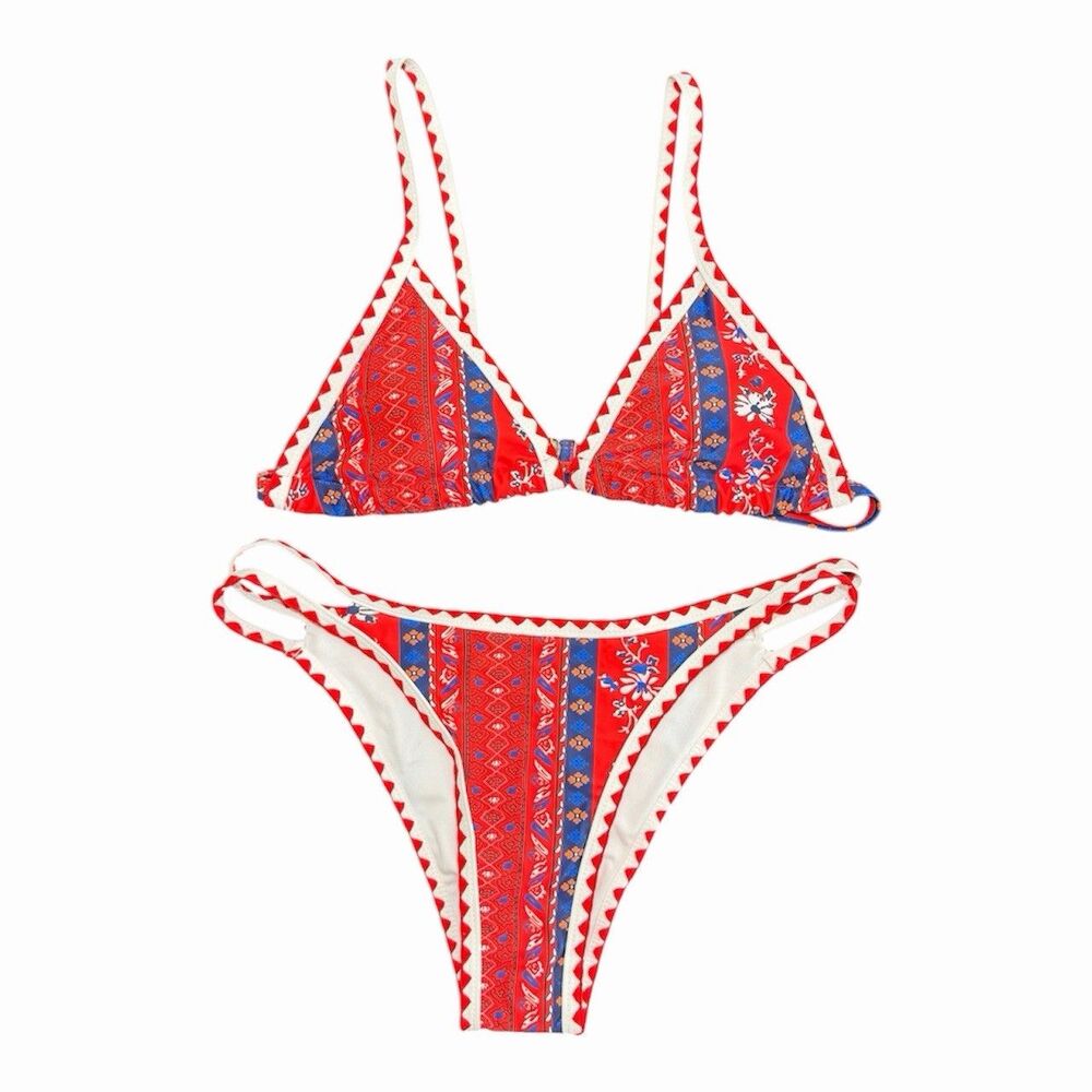 BIKINX Floral Triangle Bikini Set XL NWT
